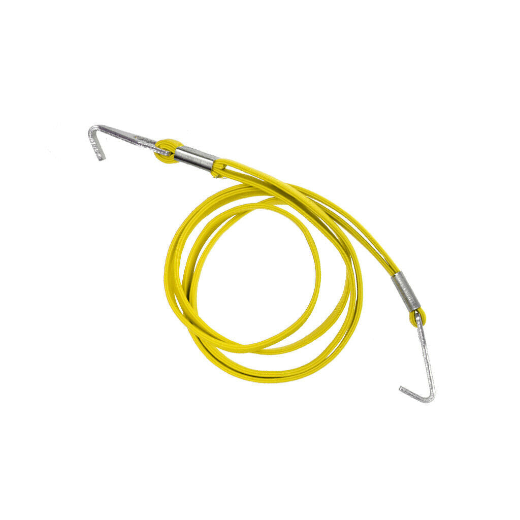 Bike Roof Rack Bungee Strap Elastic Tie Luggage Rope Cord with Hooks Yellow