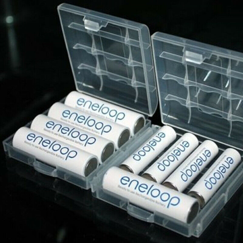 4 grid Portable Hard Plastic Case Holder Storage Box Cover for AA / AAA B.l8