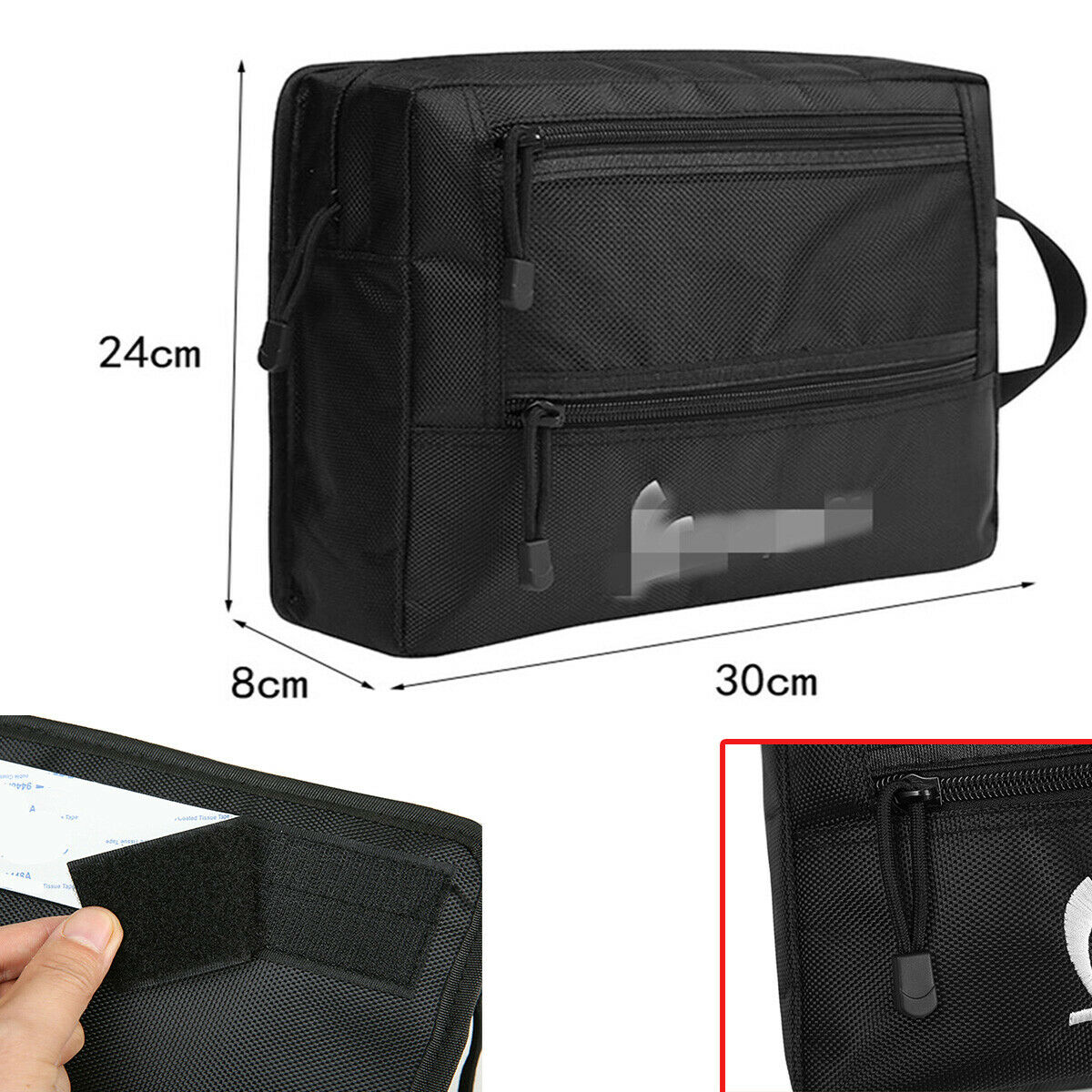 1 Piece Nylon Black Motorcycle Rear Seat Box Tool Storage Bag For Vespa Models