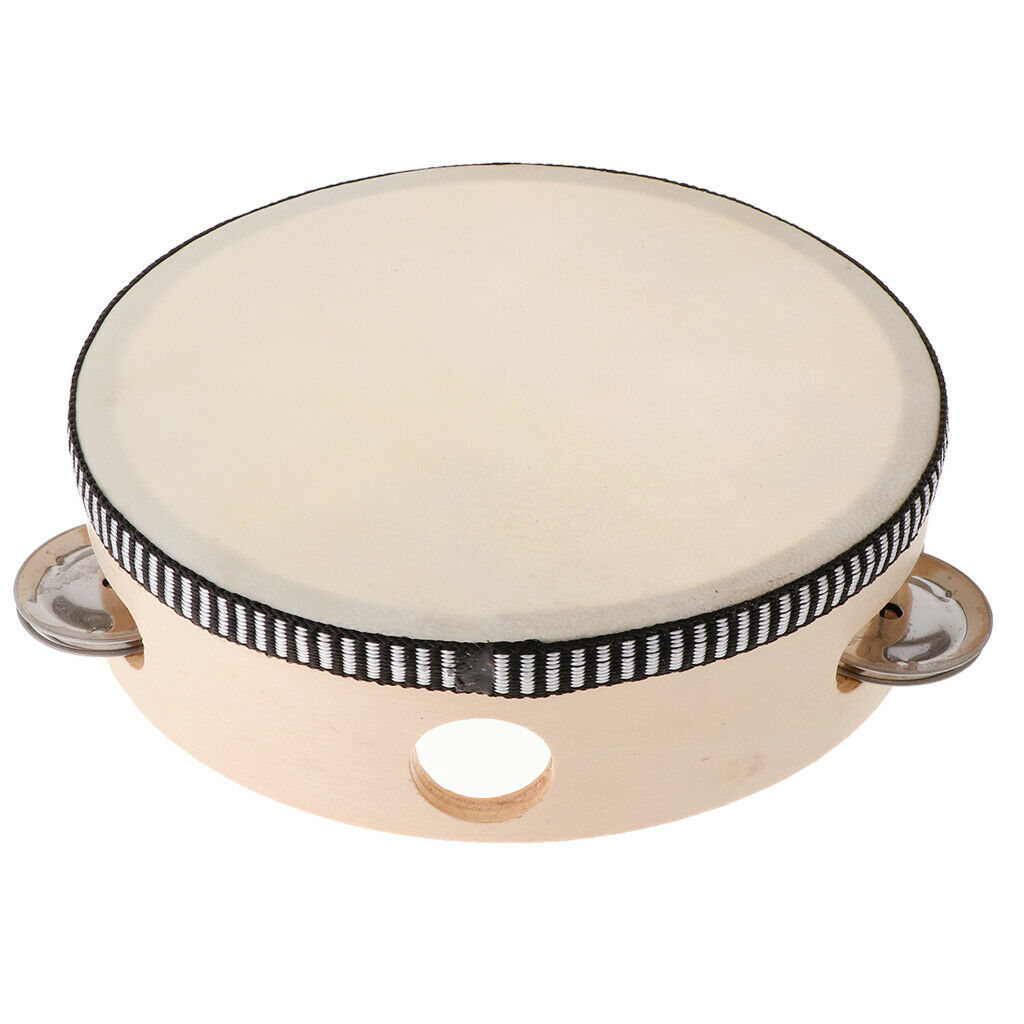 6 Inch Musical Musical Drum Drum, Round Percussion with Jingle Bells for KTV