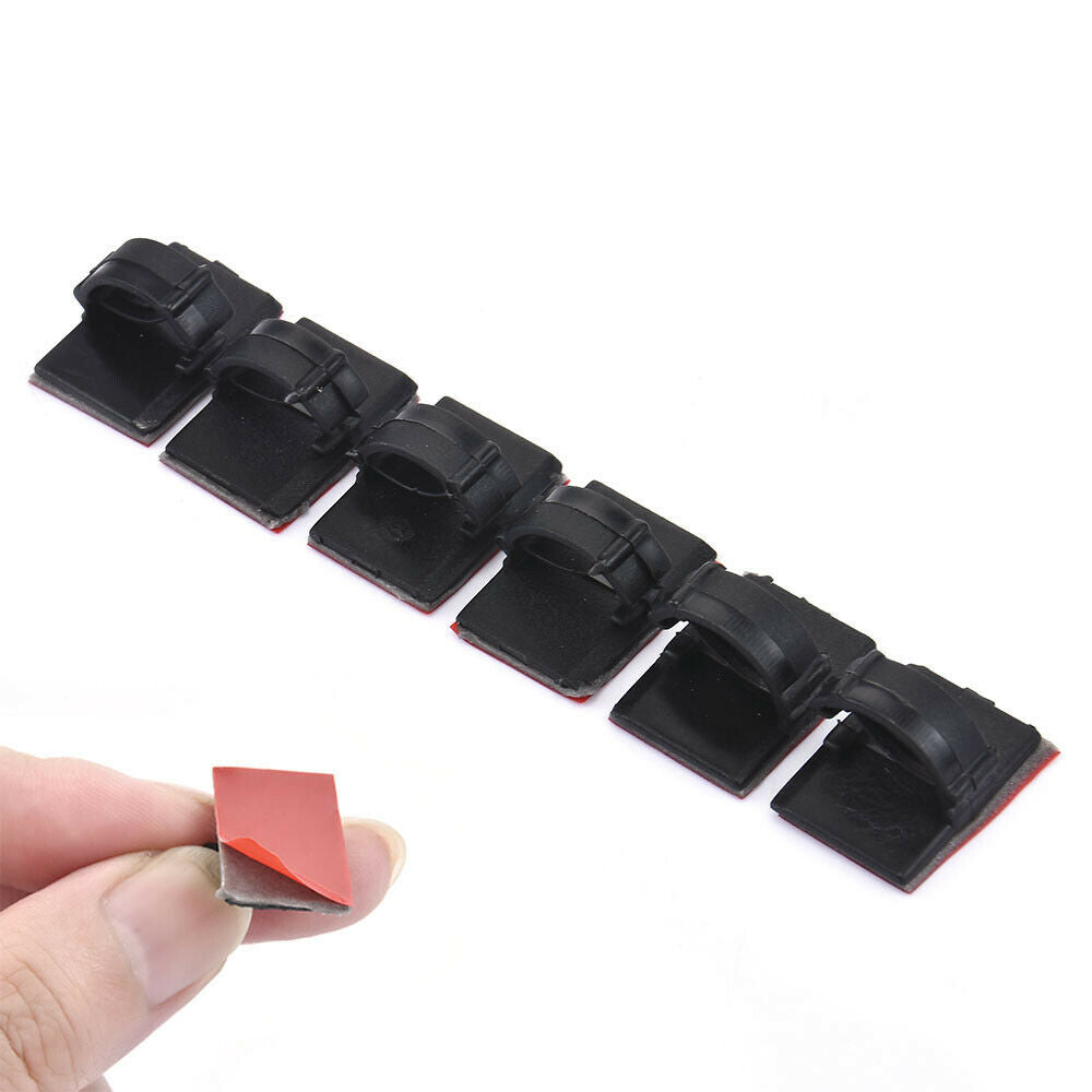 Self Adhesive Cable Tie Bases Mounts Clips Clamps Holders for Wire BAG OF 20