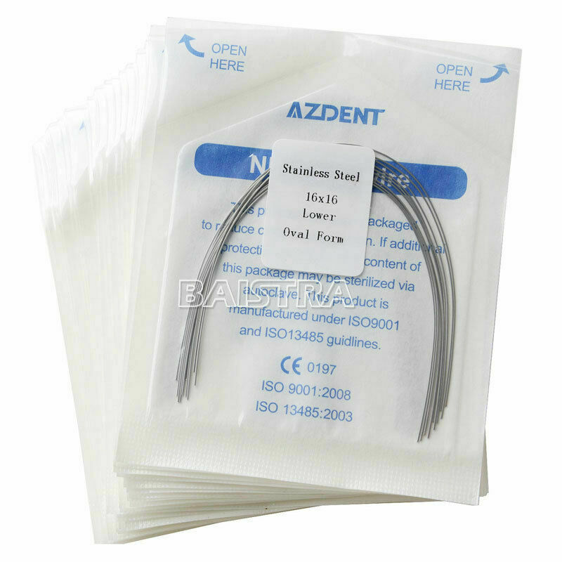 30 X AZDENT Dental Orthodonic Stainless Steel Arch Wire Rectangular 16X16 Lower