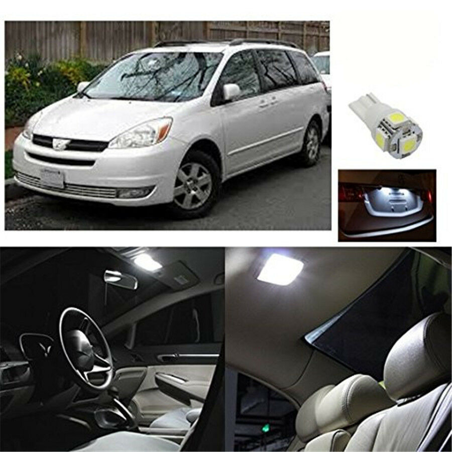 10x Car Light Bulbs Xenon White LED Dome Map Door Glove Box License Plates Bulb