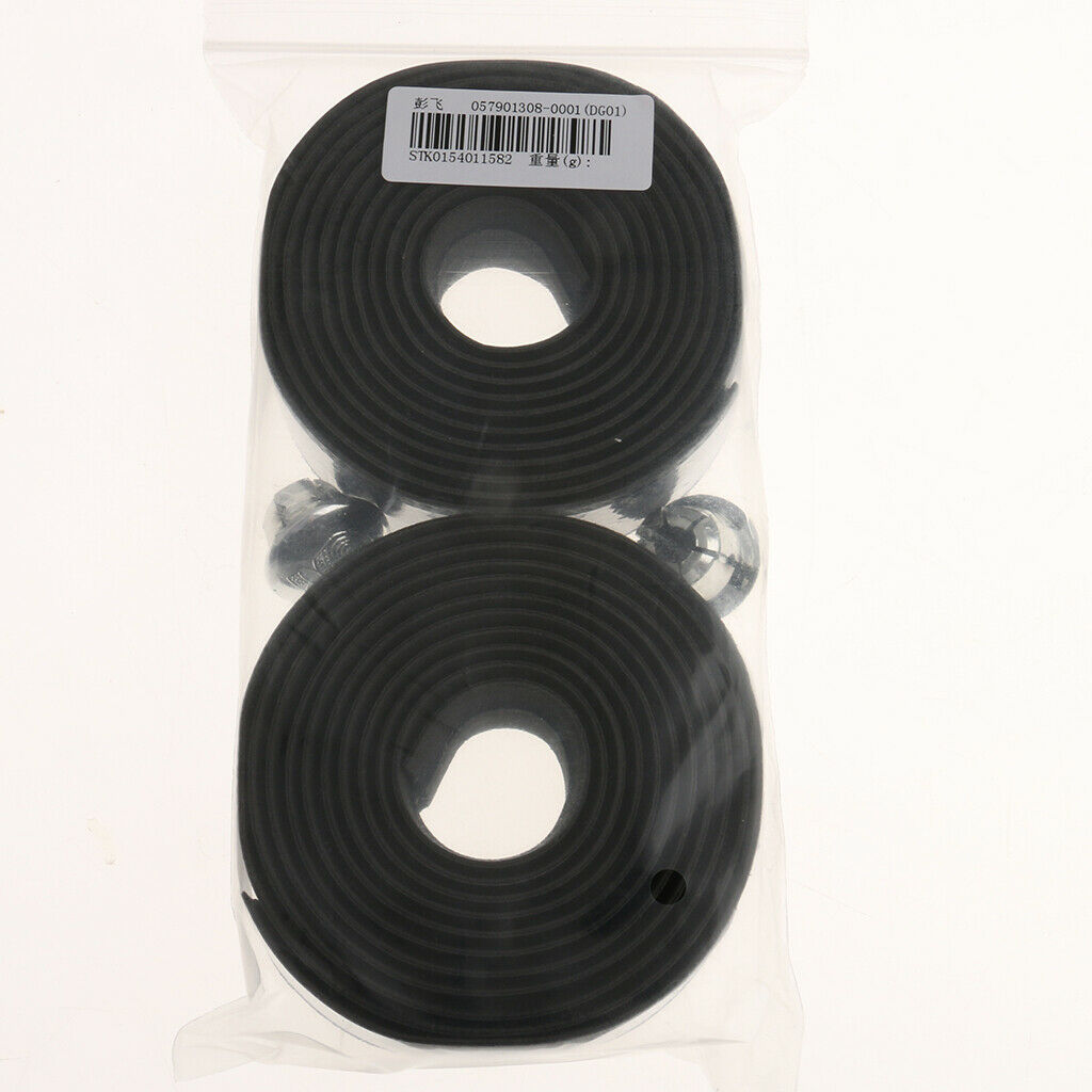 1Pair Road Bike Bicycle Cork Handlebar Grip Tape Wrap with 2 Bar Plugs Black