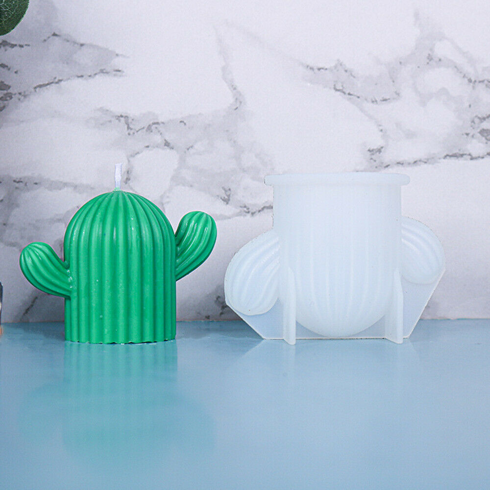 Cactus Shape Epoxy Silicone Candle Mold Ornaments DIY Casting Home Decor Supply