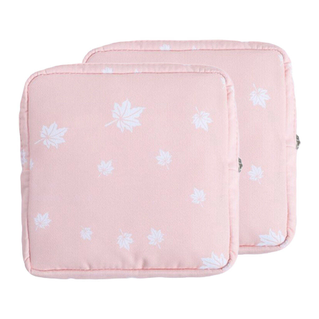 2pcs Sanitary Napkins Bag Zipper Tampons Collect Bags Pouch Organizer Pink
