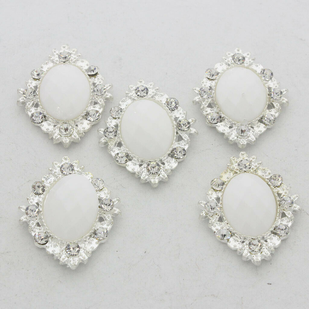 10pcs Oval Crystal Rhinestone Button Flatback Embellishment Sewing Craft 1