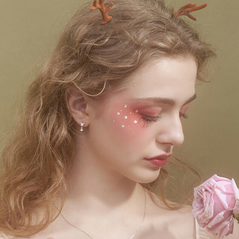 Crystal Butterfly Charms Stud Earrings For Women Girls Wedding Party JewelryBDF