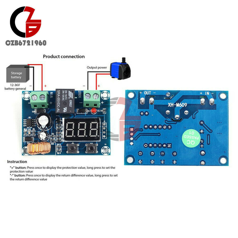 XH-M609 Charger Module Voltage OverDischarge Protection Undervoltage DC 12V-36V