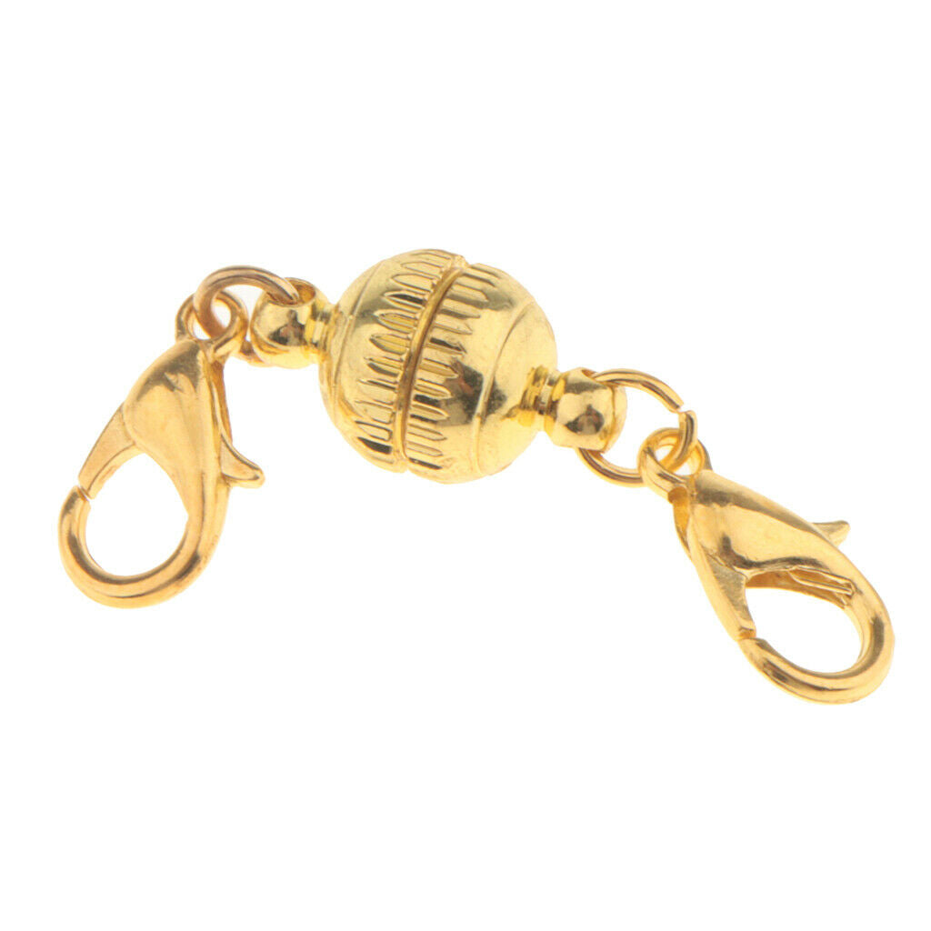 10pcs Ball Magnetic Clasps with Lobster Clasp for DIY Fashion Jewelry 8mm