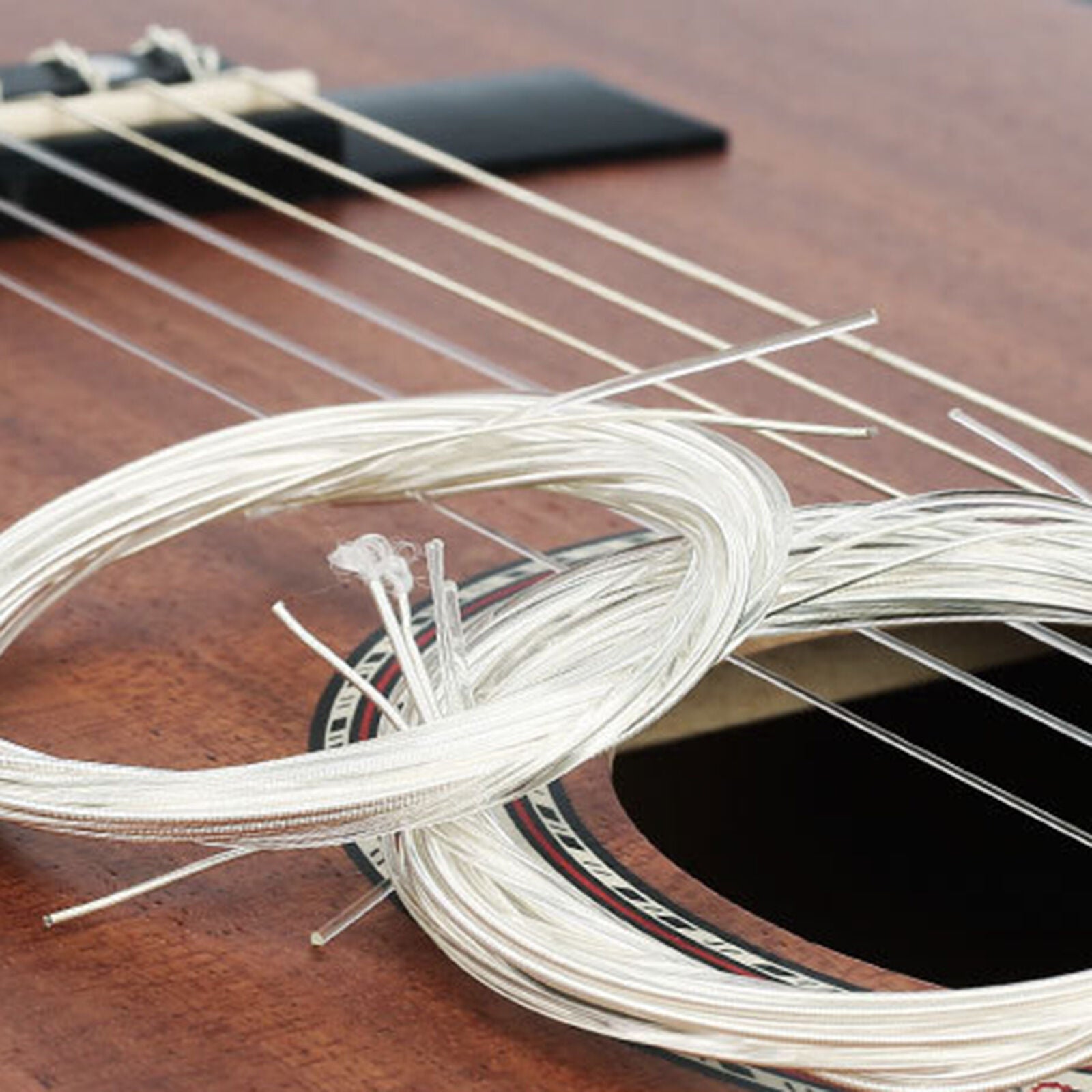 6Pcs Nylon Guitar Strings Anti-break Flexibility Metal Durable for Musical