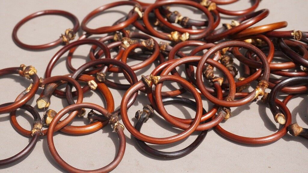 Carefully selected 3pcs100% natural handmade tree root rattan braided bracelet A