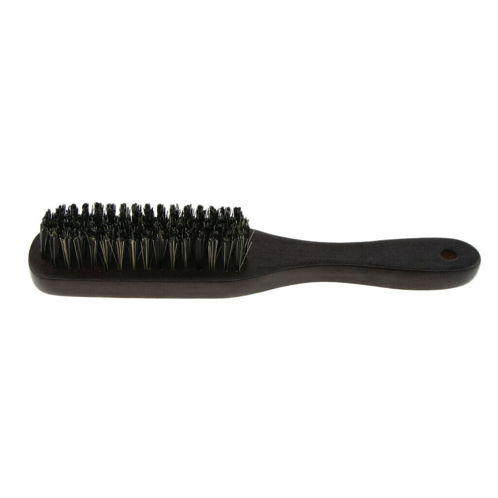 Men Beard Brush Natural Bristles Hair Mustache Shaving Grooming Brush Hard Wood