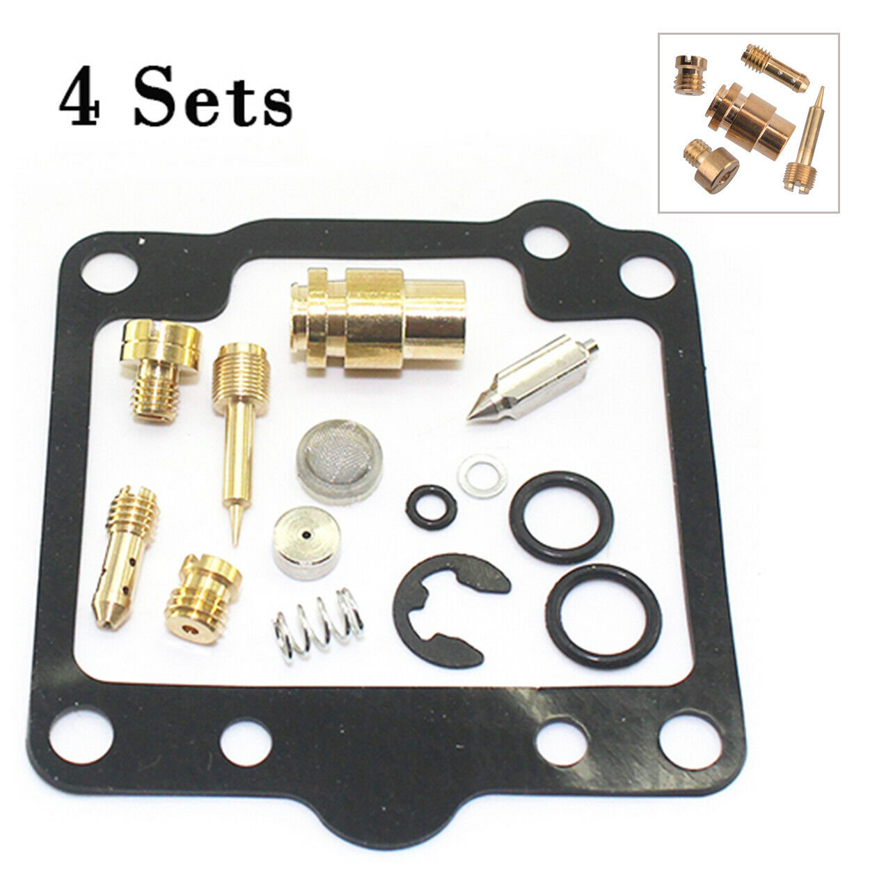 4 Sets Carburetor Carb Rebuild Repair Kit For Suzuki GS 750 E GS 750 L GS 750 T