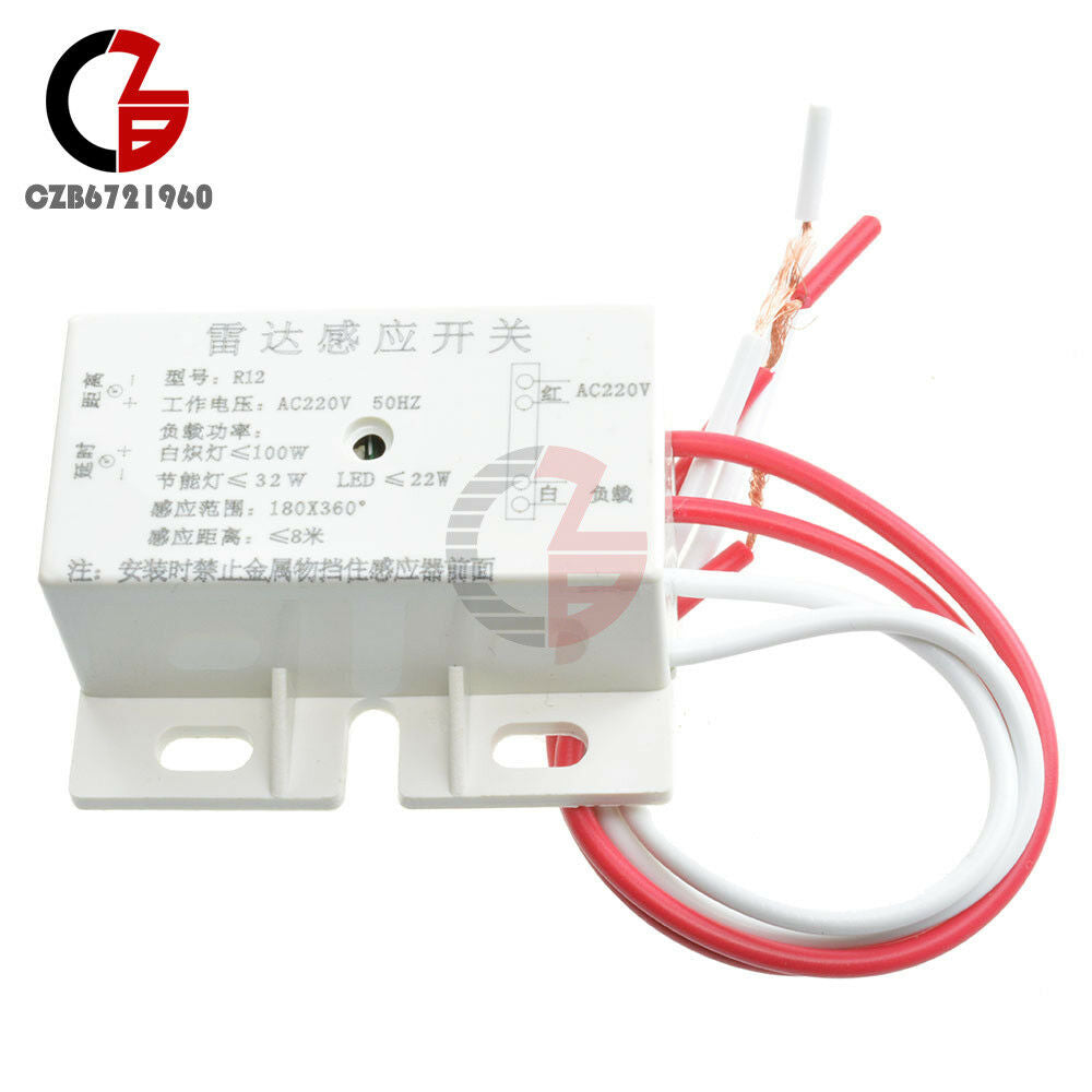 220V Auto Infrared Body Motion Sensor PIR Sensing Switch Microwave Radar Sensor
