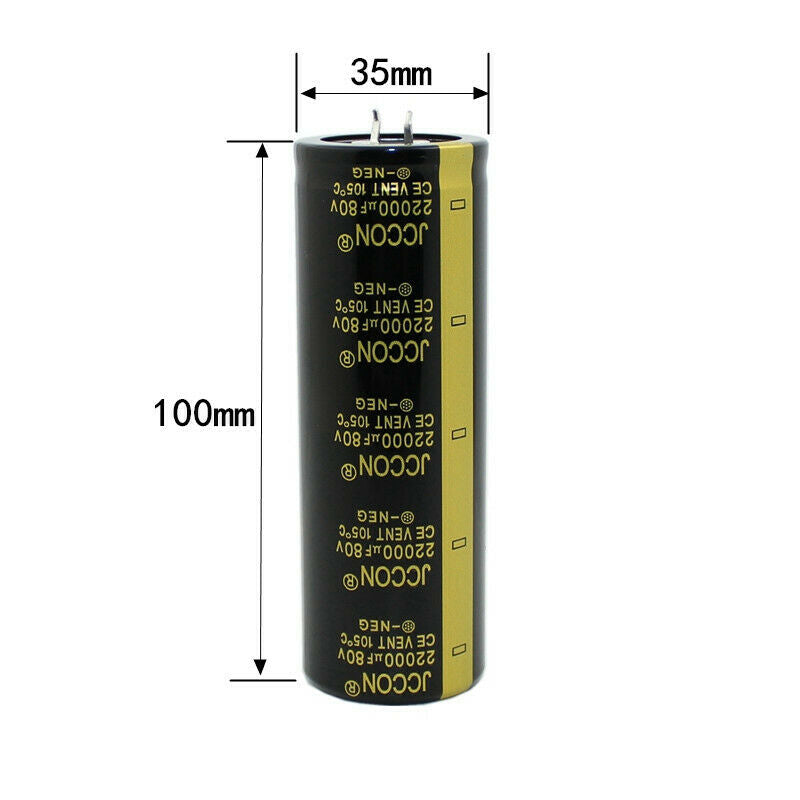 1pcs 80v22000uf Aluminum electrolytic Filter capacitor 35x100mm High capacity