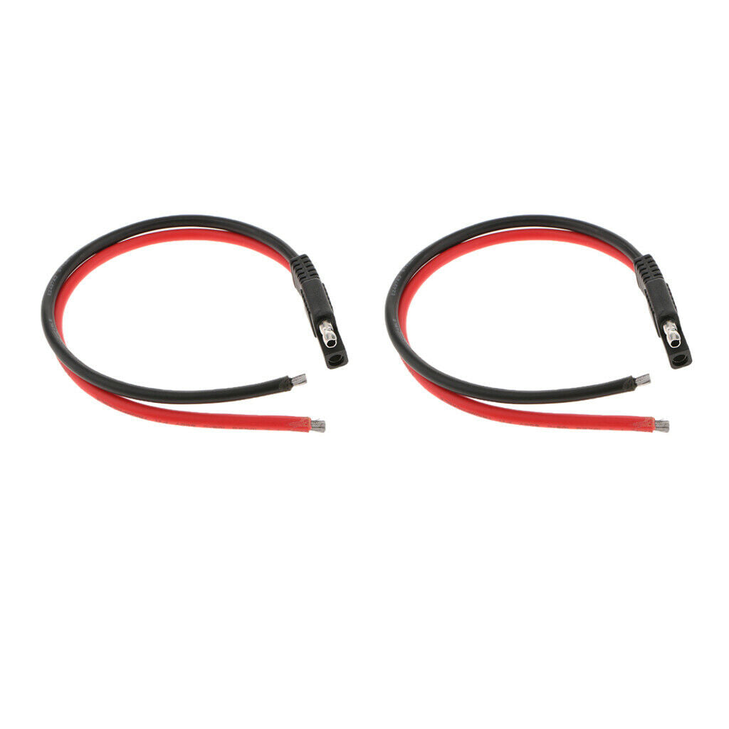2pcs 18AWG 20A solar battery SAE plug wiring harness DIY extension cable