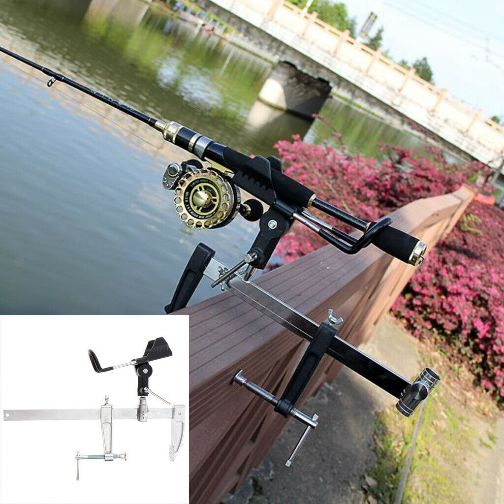 Adjustable Clamp on Fishing Rod Holder Rack Pole Bracket Fishing Tackle L