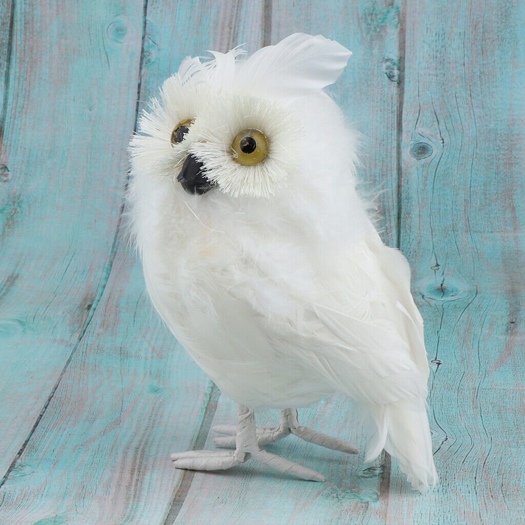 2 Packs Lovely Plush Furry White and Brown Owl, Kids Animal Toys Decorative