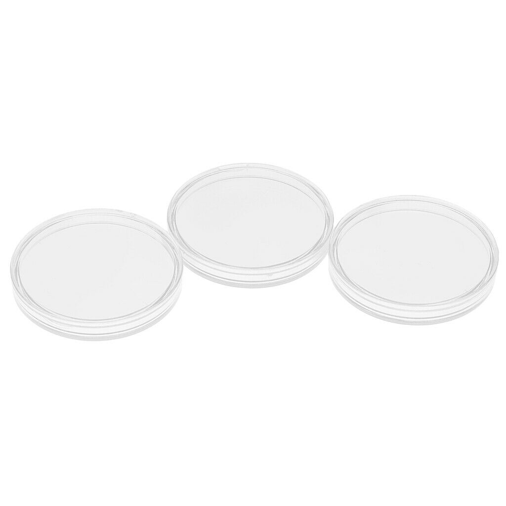 300Pcs Clear Coins Capsules Case Box Holder For 19mm