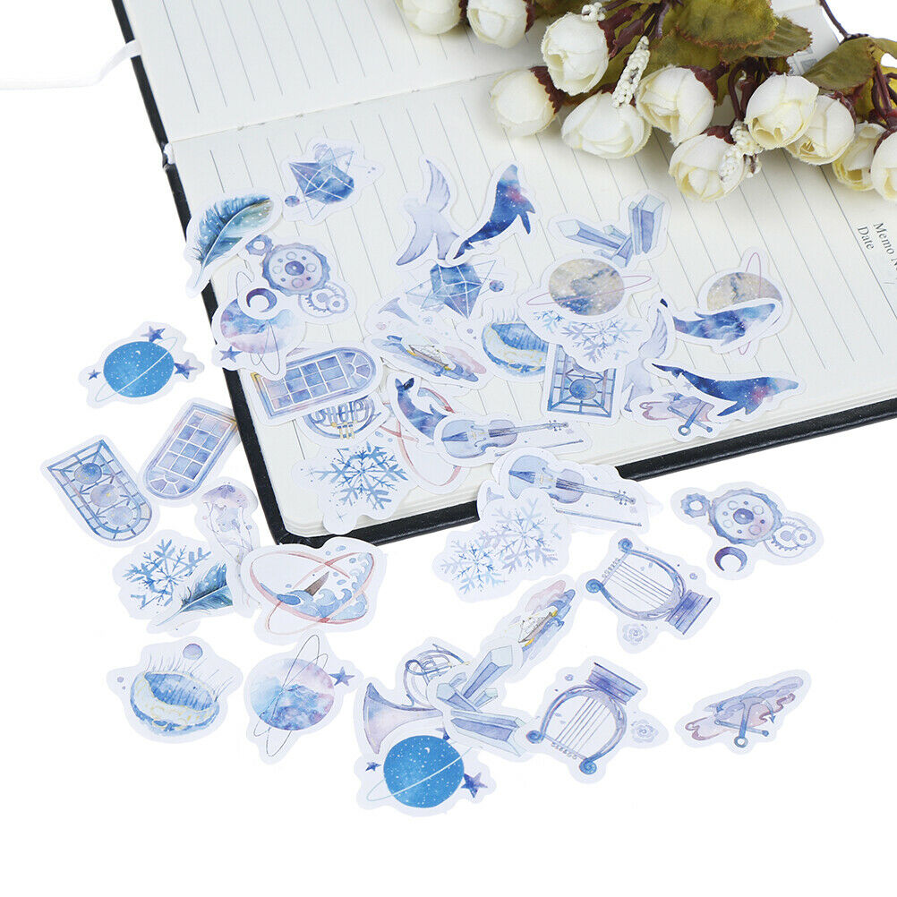 46pcs/box Star Ocean DIY Diary Stickers Paper Lables Gifts Packaging Deco.l8