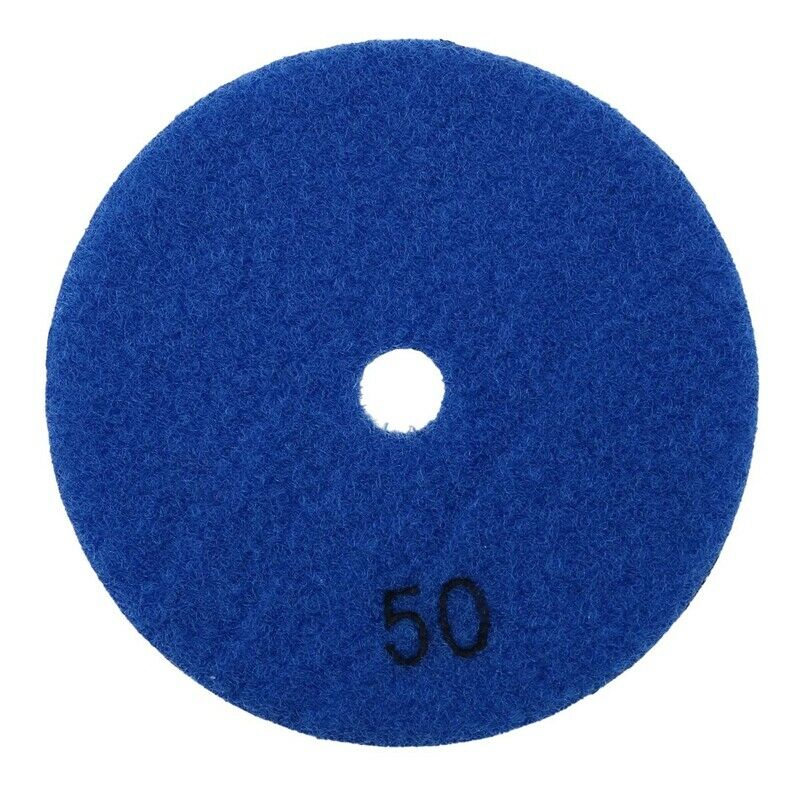 6 Pcs 4 Inch /100 Mm Grit 50 Diamond Dry Polishing Pad Granite Marble FlexibleB2