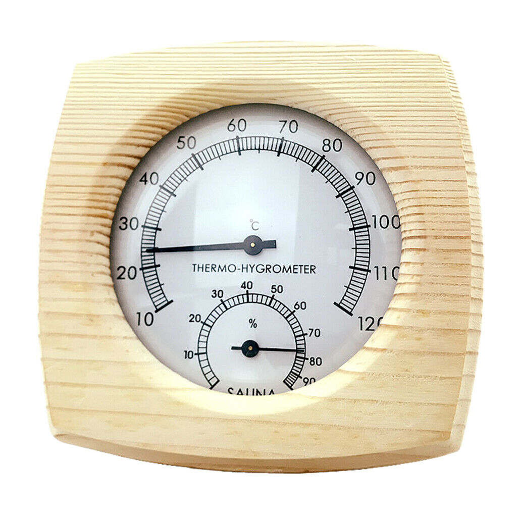 Wood Sauna Thermometer, Sauna Room Hygrometer Thermometer Digital Sauna