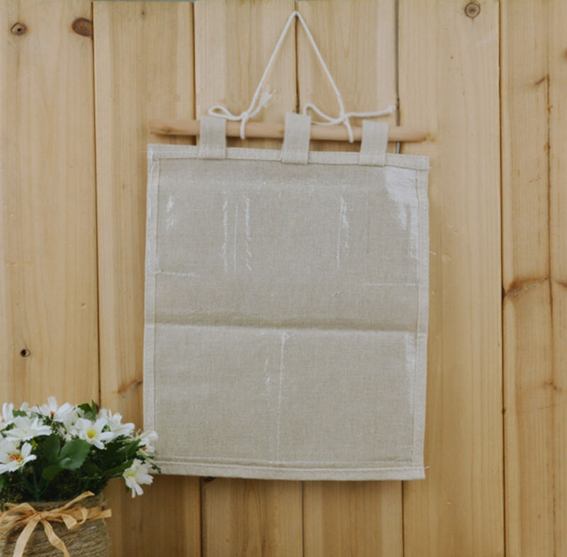 5 Pockets Closet Door Home Wall Hanging Organizer Storage Stuff Bag Pouch.l8