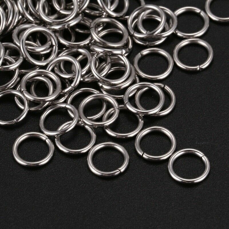 2X(500 Stainless Steel Open Jump Rings 7mm Dia. Findings O9Z5)