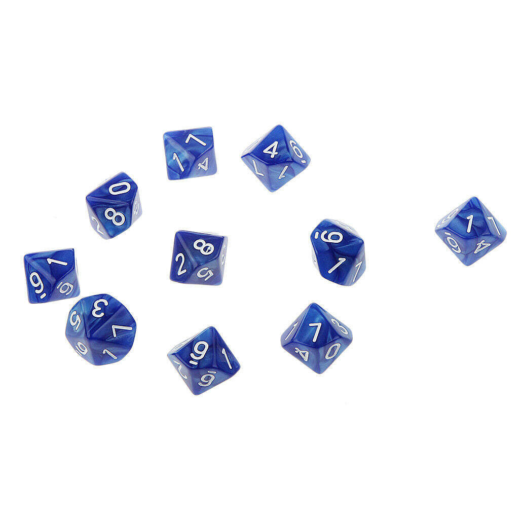 Multi sided dice set of 20 D10 Dungeons D&D RPG Role play