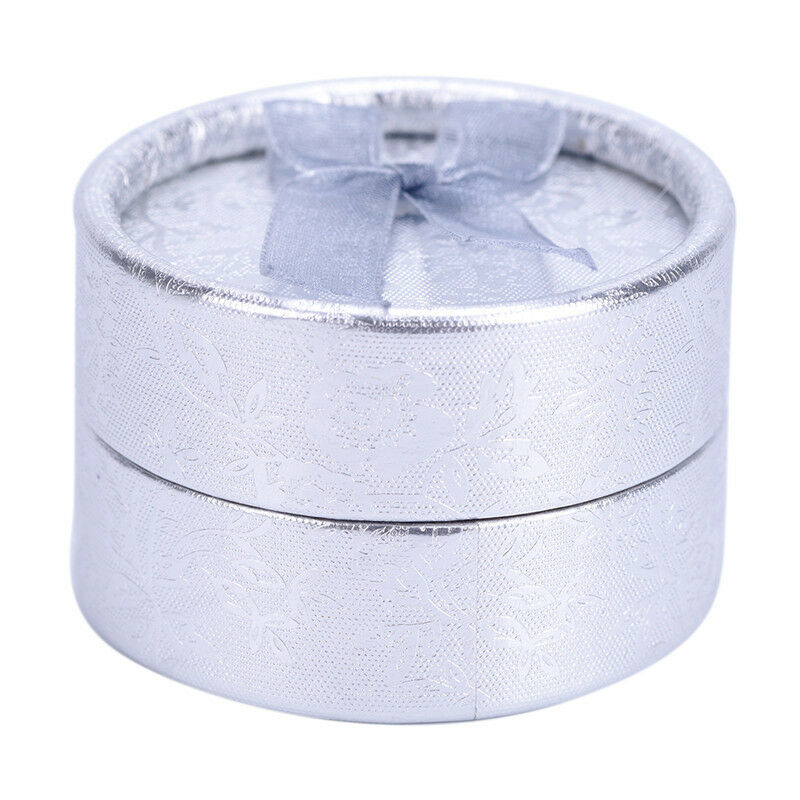 Lace Bow Tie Round Paper Velveteen Cardboard Ring Box Jewelry Accessories .l8