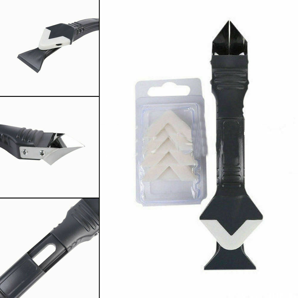 Pro 3In1 Silicone Remover Caulk Finisher Sealant Smooth Scraper Grout Set Tools