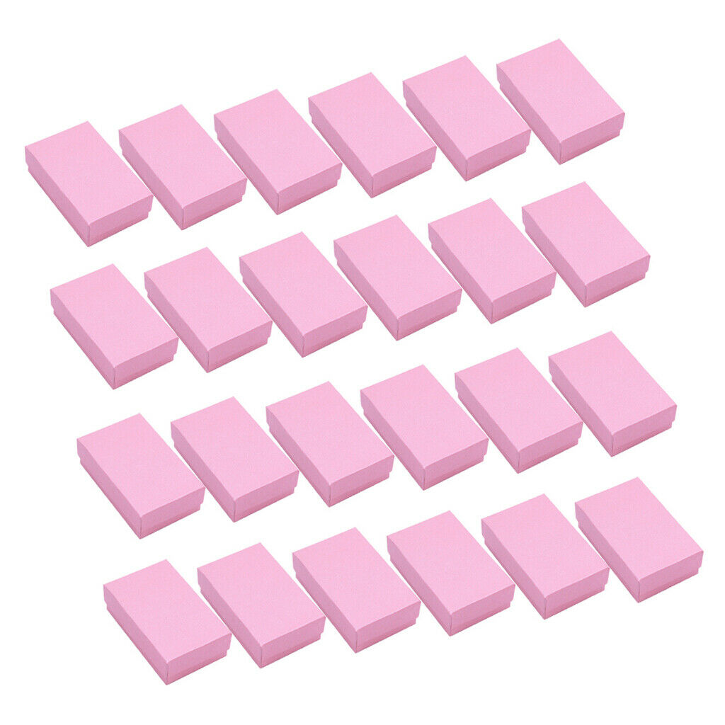 24x Colorful Linen Paper Foam Box   Storage Holder Hairclip Display Box