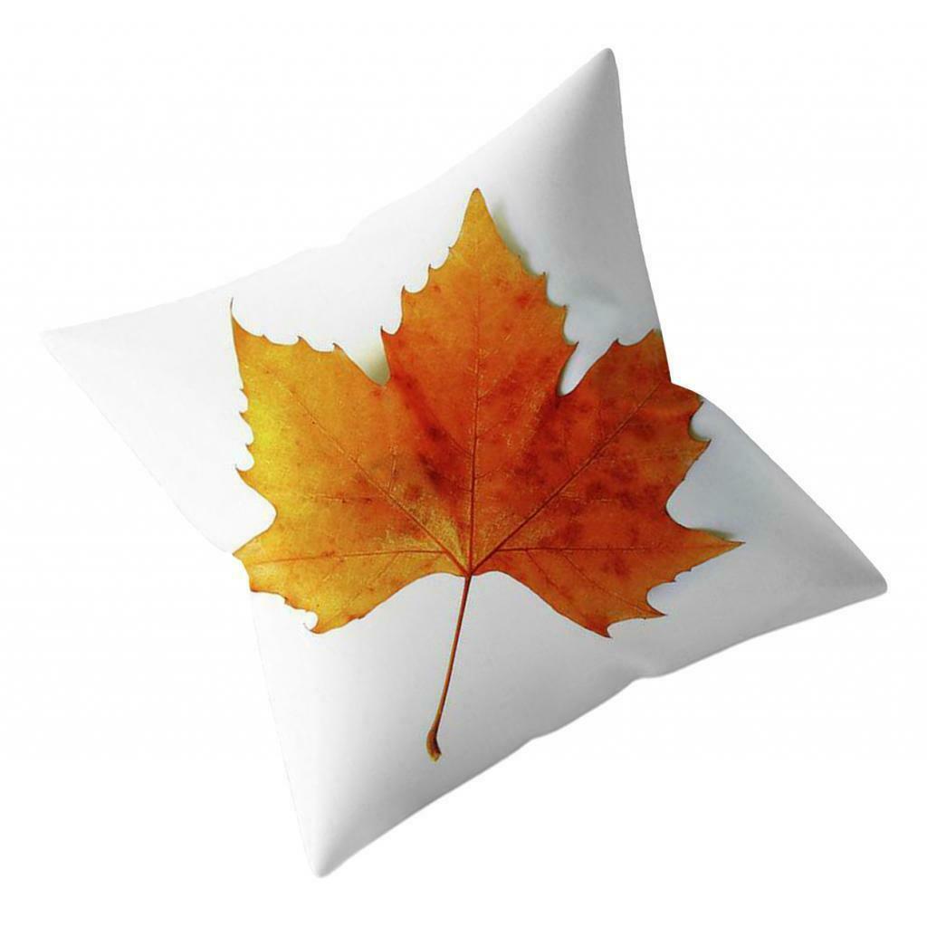 4x Maple Leaf Pattern Velvet Bird Colorful Throw Sofa Cushion  Pillow Cover