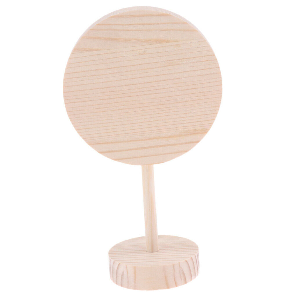 Natural Wood Eyeglass Desk Holder Home Desk Decoration DIY Craft Paint Board