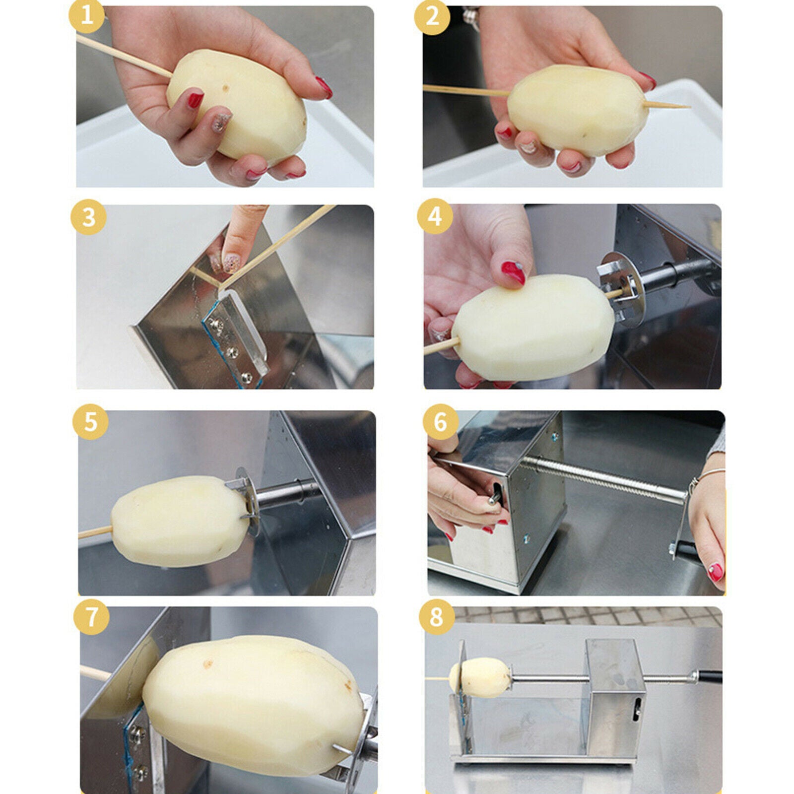 Slicer Tool French Fries Fruit Vegetable Cyclone Slicer Easy Use for Cooking