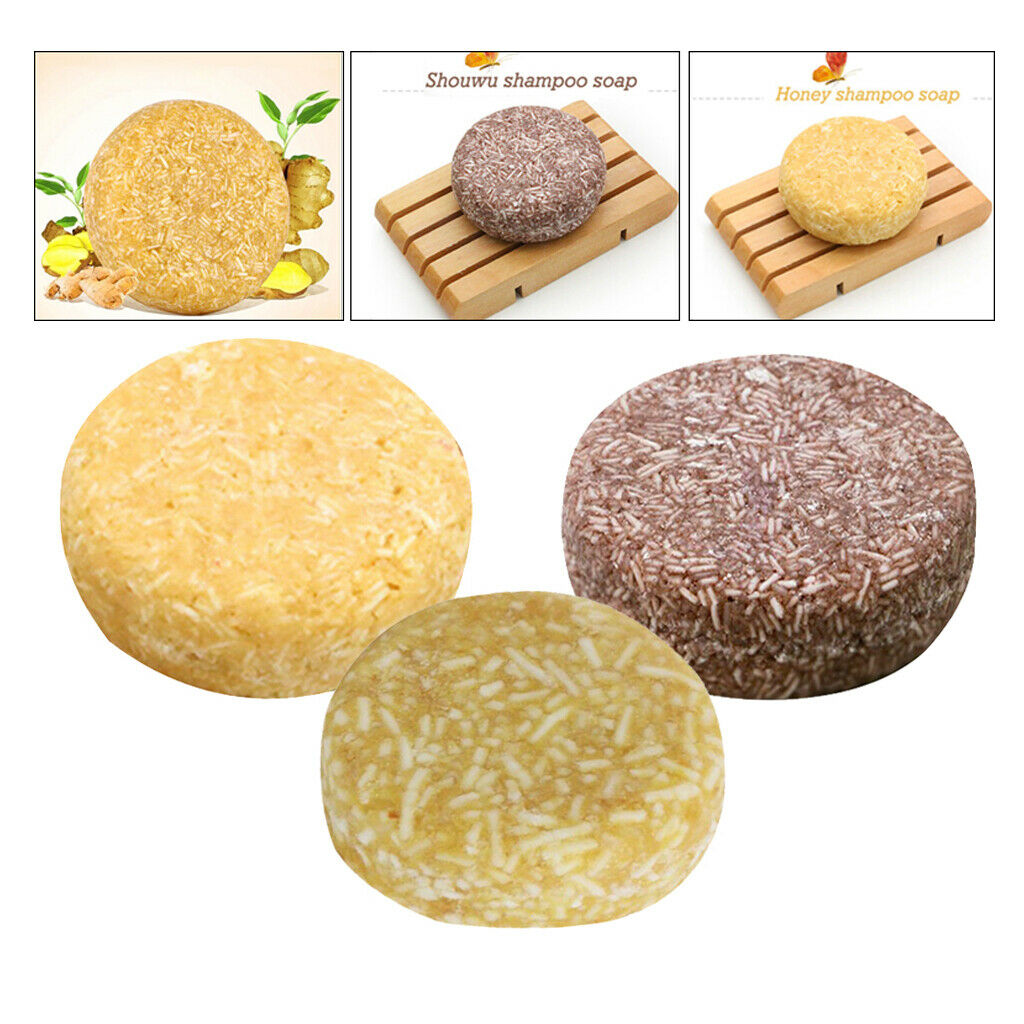 3x Solid Handmade Shampoo Soap Bar Moisturizing Shampoo Bar Oil Control