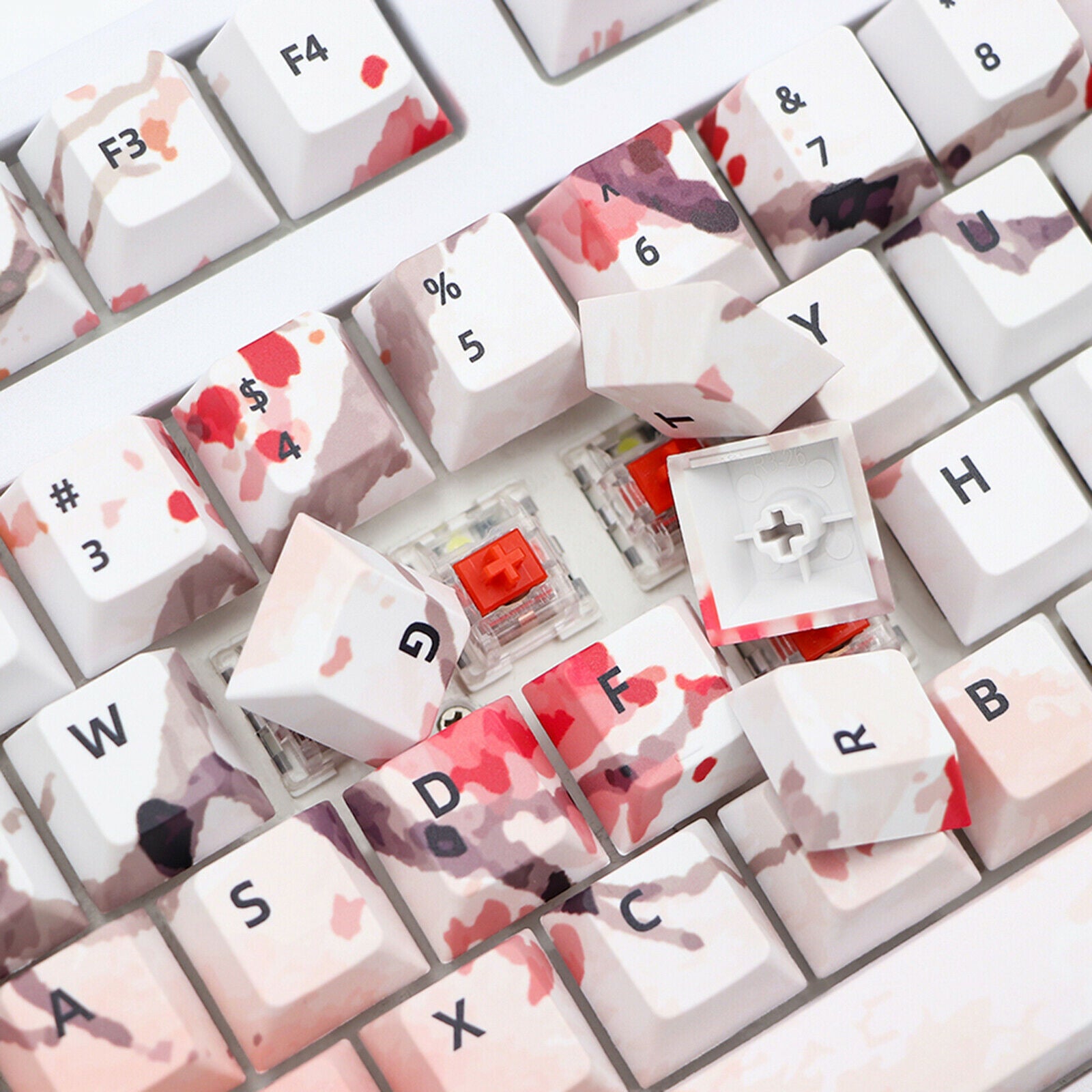 DIY PBT 108 Keys Keycaps Cover for 68 72 Gaming Mechanical Keyboard Professional
