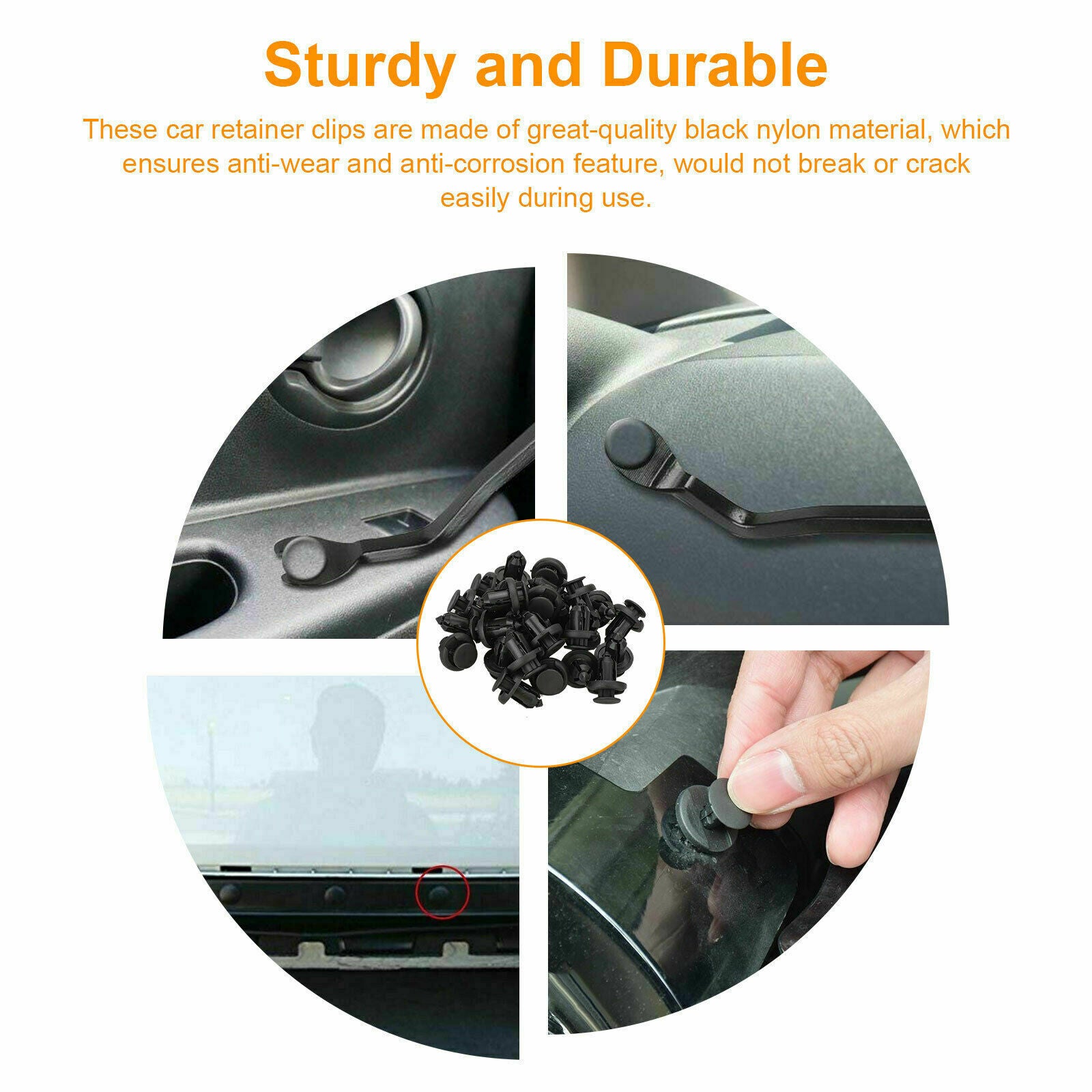625Pcs Car Retainer Plastic Auto Fasteners Push Trim Clips Pin Rivet Bumper Kit