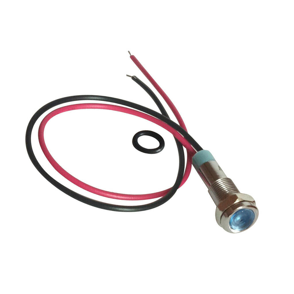 2Pcs 6mm 220V LED Indicator Light Lamp Pilot Dash Car Vehicle Motorcycle Boat
