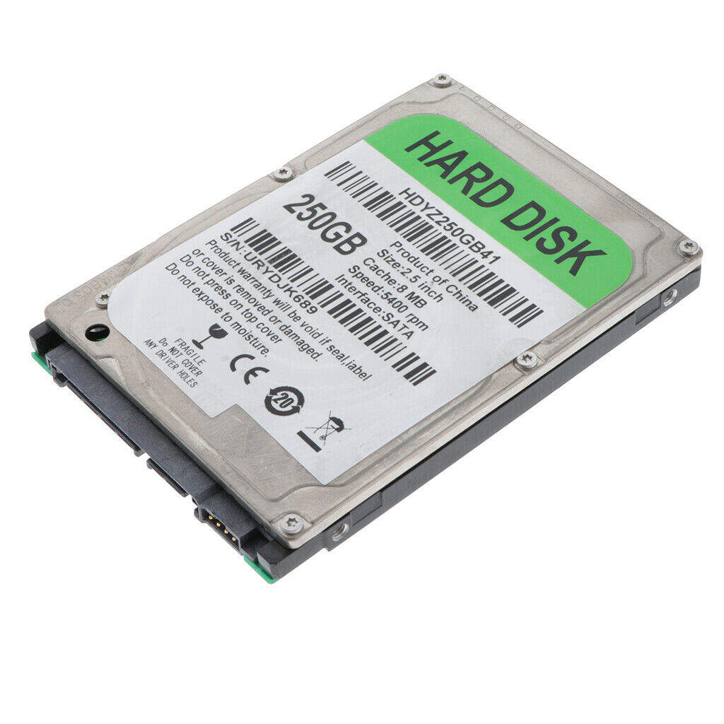 In Internal Hard Disk SATA 8M Cache 5400RPM HDD for Laptop Desktop 250GB