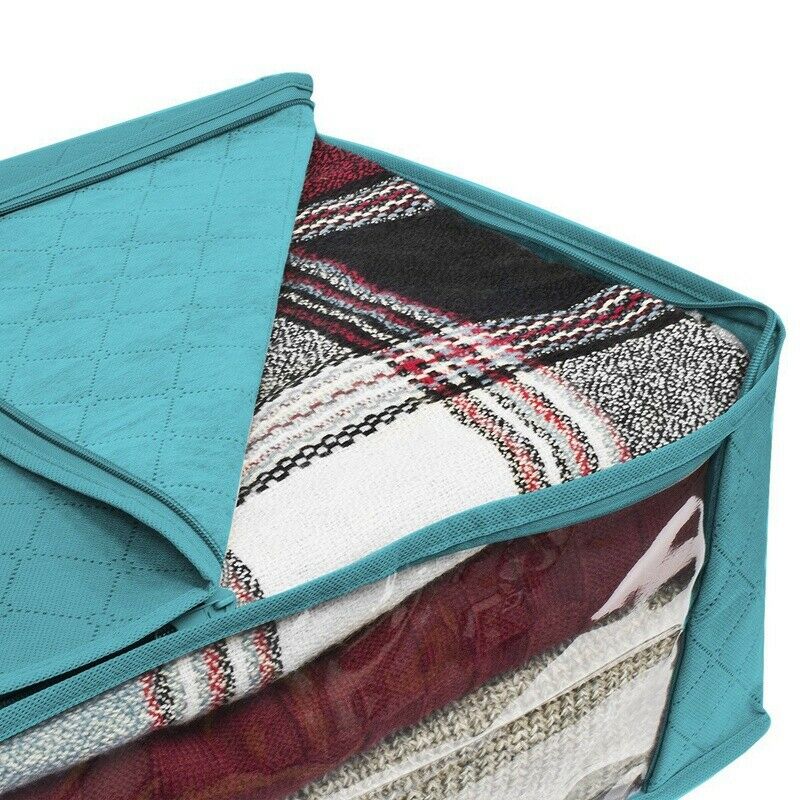 3PC Quilt Storage Bag with Lid,Foldable Dust-Proof Storage Box,Large-CapacitU9H2