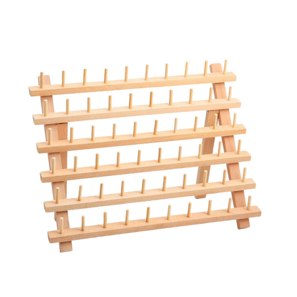 1Pcs 60 Spool Thread Rack, Wooden Thread Holder Sewing Organizer for Sewing,