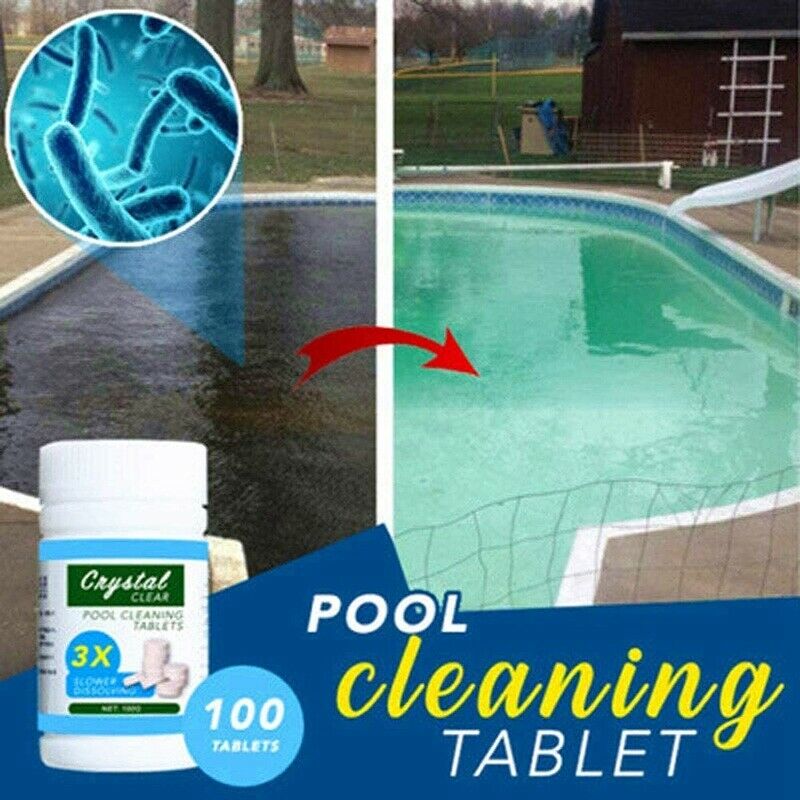 100g Swimming Pool Cleaning Tablets Pills Chlorine Tablets Instant EffervescenV4
