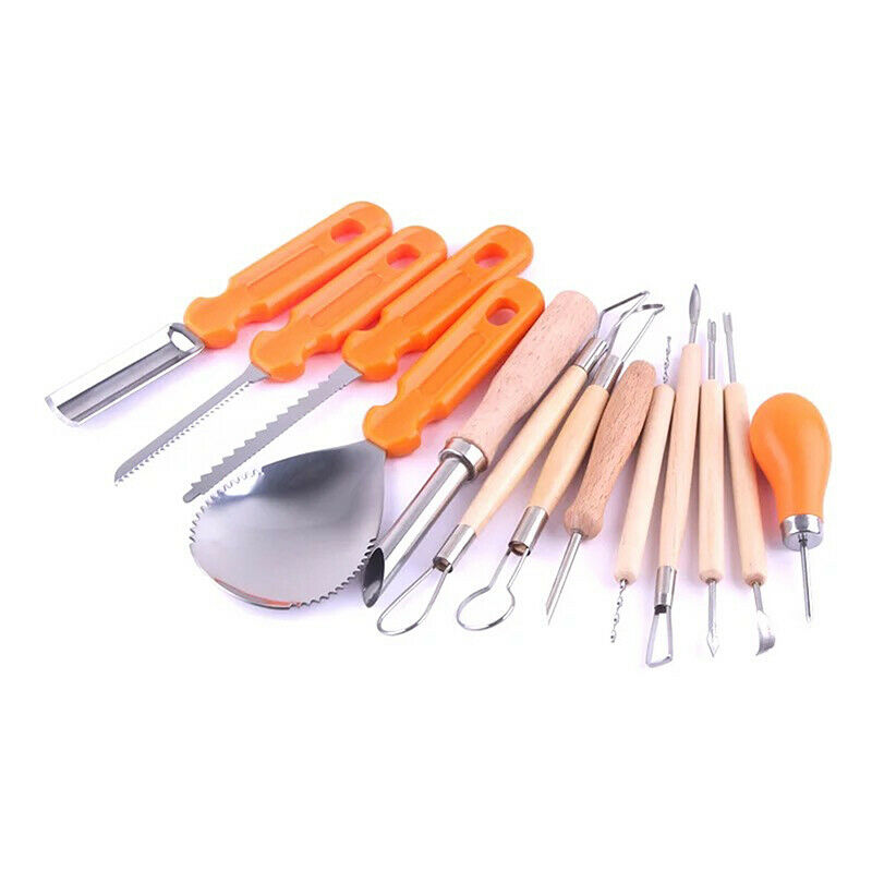 14PCS Sculpting Tool Set With Storage Bag Handmade Pumpkin Sculpting Tools Pu FT