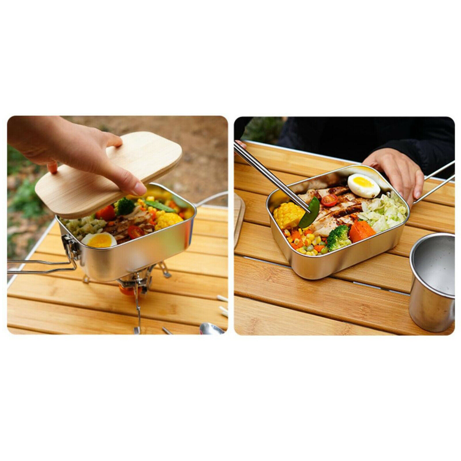 Portable Bento Lunch Box Food Container Storage for Outdoor Camping Travel