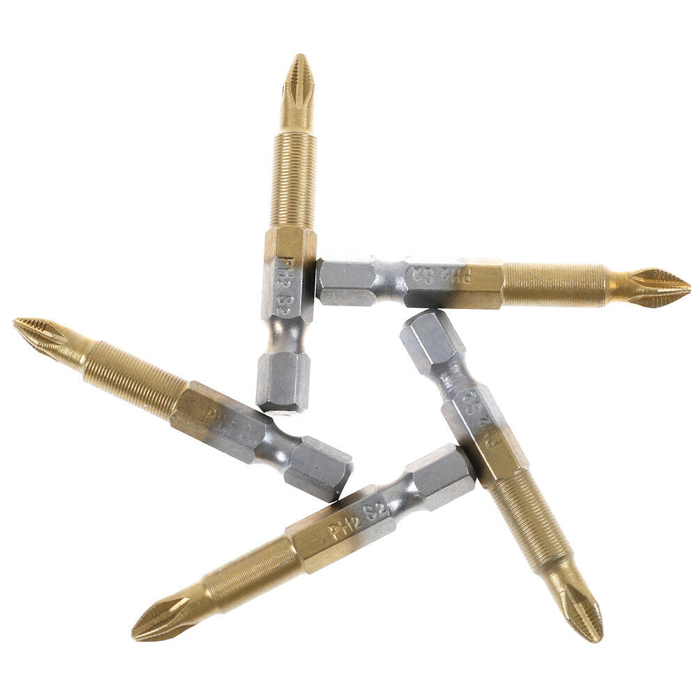 5durable anti slip titanium coated hex shank PH2 electric screwdriver bits 50_DD