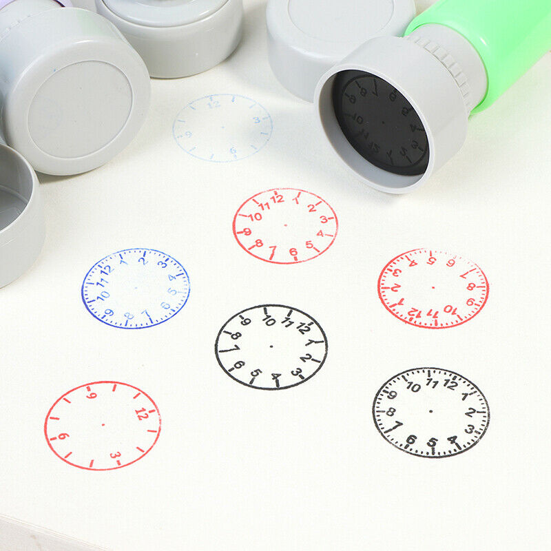 1pc Learning Recognition Teacher Teaching Seal Clock Dial Stamps Se.l8