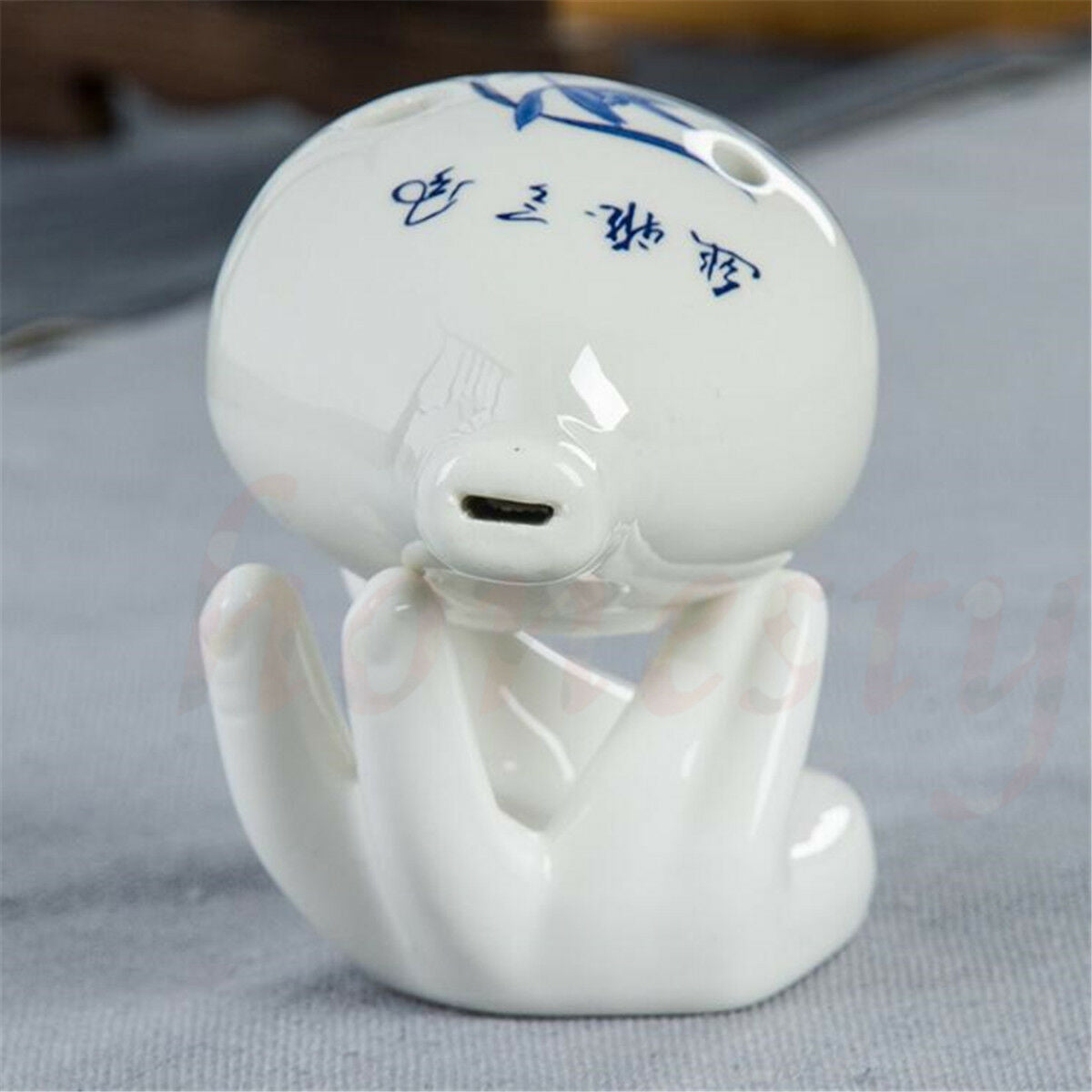 1PC Ocarina White Ceramic Hand Holder Support Stand For 6 Holes 12 Holes Flute