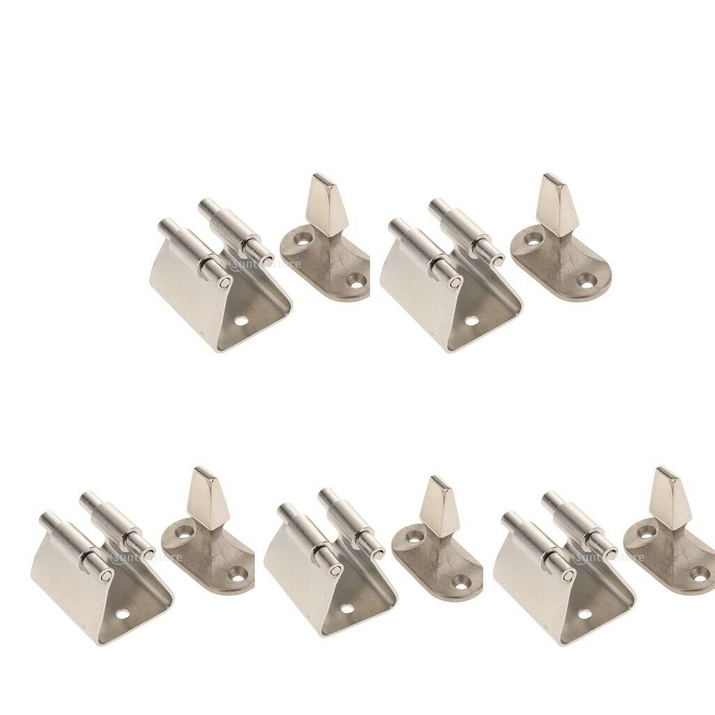 5pc 304 Stainless Steel Boat Deck Cabinet Door Latch Catch Holder Utility